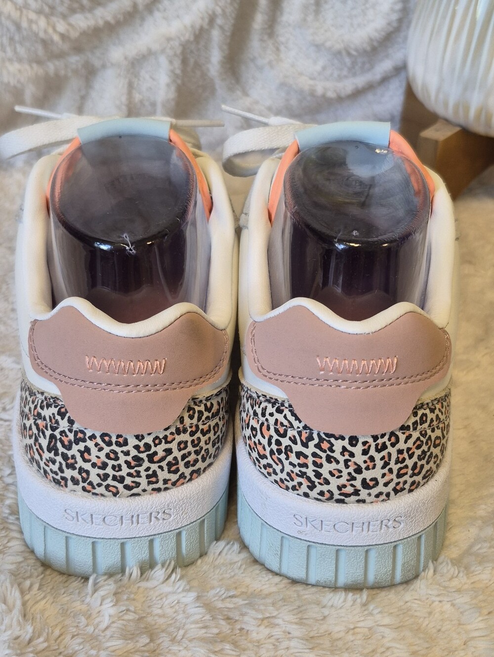 Skechers Court Classics Jade Sneakers Feline Instinct Animal Print Lace Up Sz 9 - Picture 10 of 14